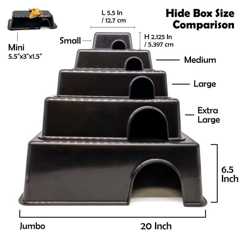 Pangea Reptile Hide Box (F - X-Large 16.25"x11"x4.5") - Fits Most Cages 2'x4' and up, Usable as Snake Tank Accessories, Good for Ball Python, Boas, Kingsnake - Image 5